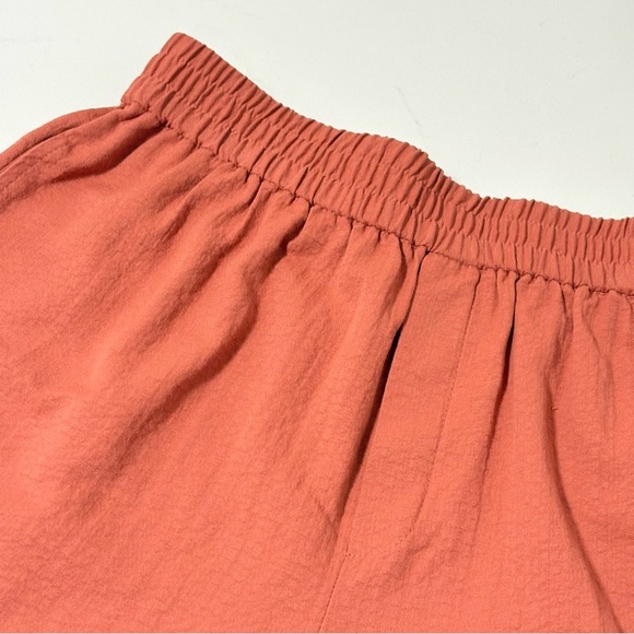 Mango Rust Orange Pull on Elastic Waist Shorts Medium Casual Beach Vacation - Picture 5 of 11